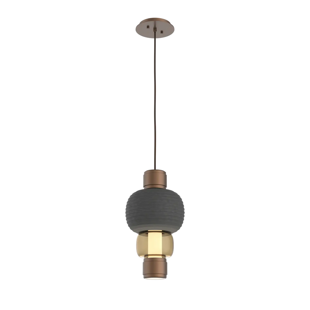 Hammerton Studio Torno Mandrel Pendant Burnished Bronze / Single / Bronze / Charcoal Ceramic