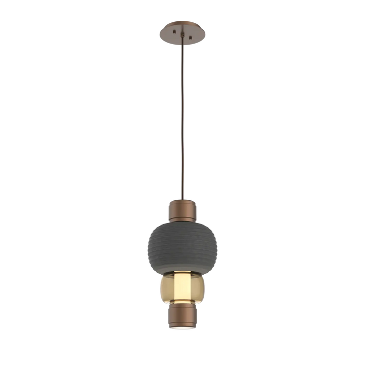 Hammerton Studio Torno Mandrel Pendant Burnished Bronze / Single / Bronze / Charcoal Ceramic