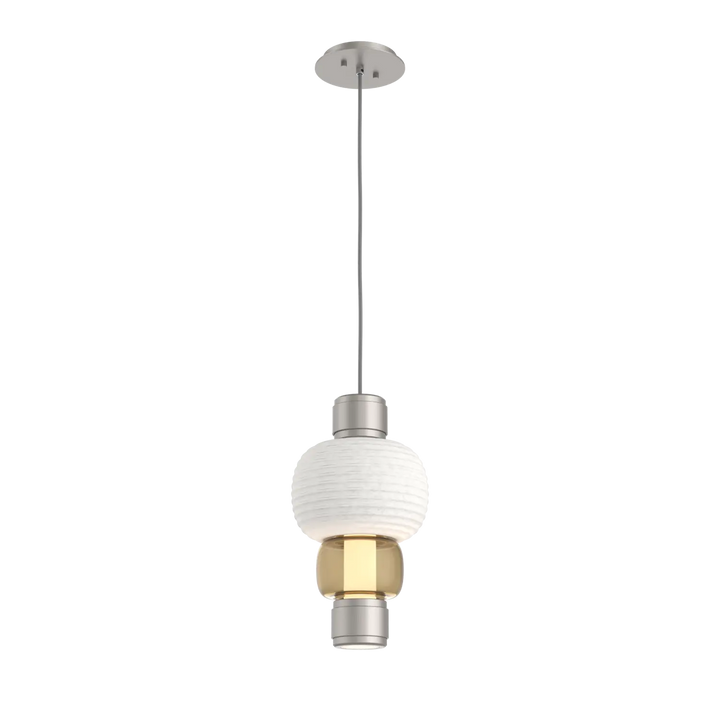 Hammerton Studio Torno Mandrel Pendant Beige Silver / Single / Bronze / Chalk Ceramic
