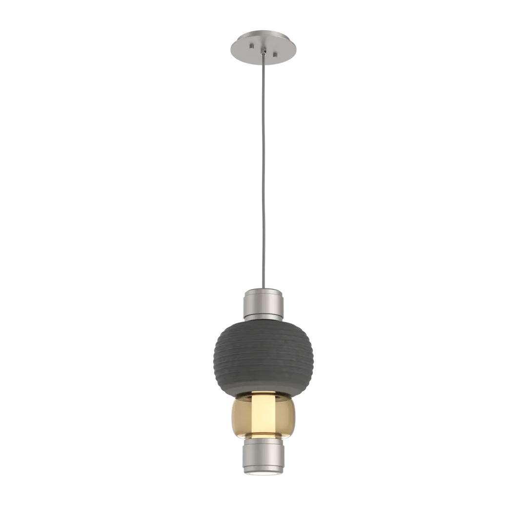 Hammerton Studio Torno Mandrel Pendant Beige Silver / Single / Bronze / Charcoal Ceramic