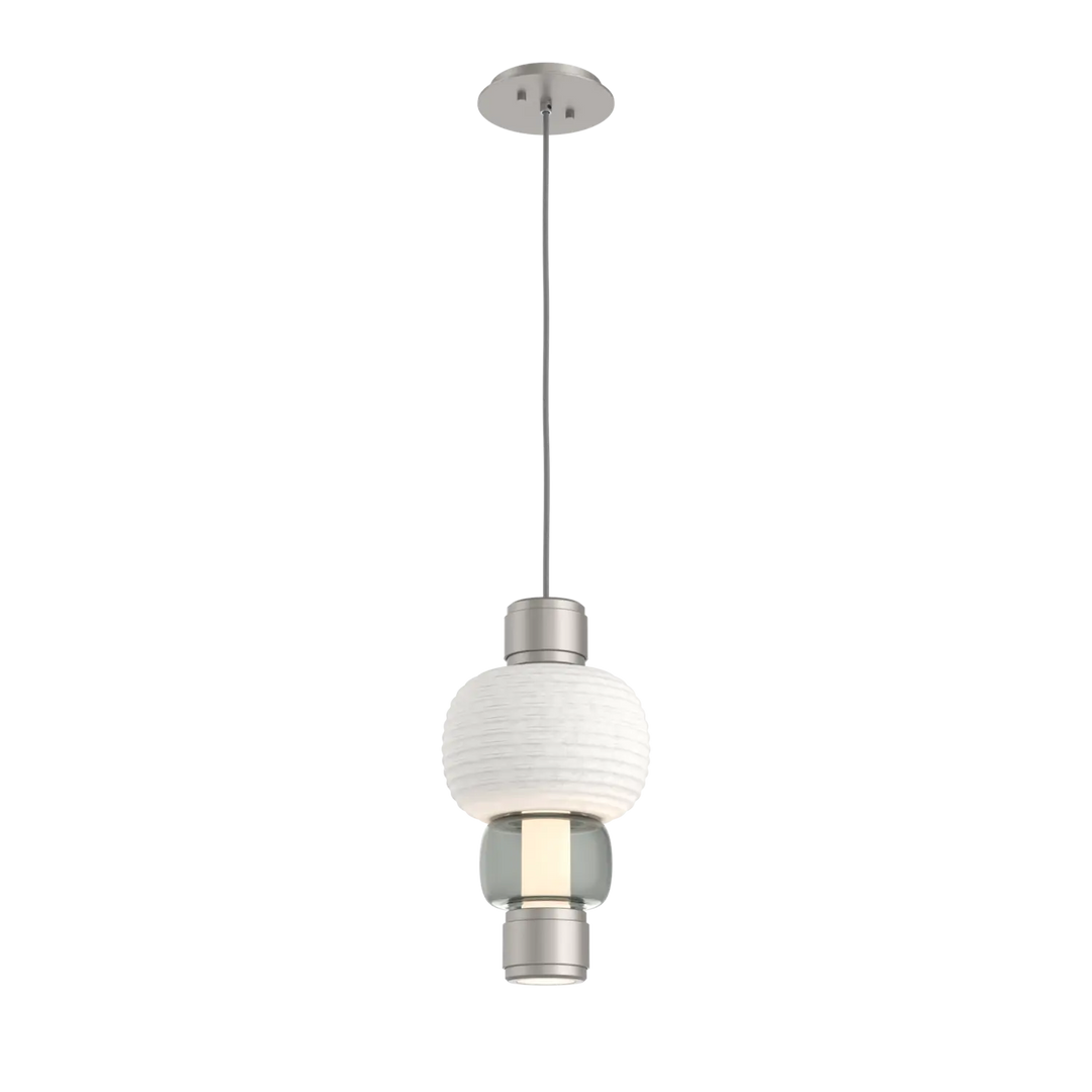 Hammerton Studio Torno Mandrel Pendant Beige Silver / Single / Smoke / Chalk Ceramic