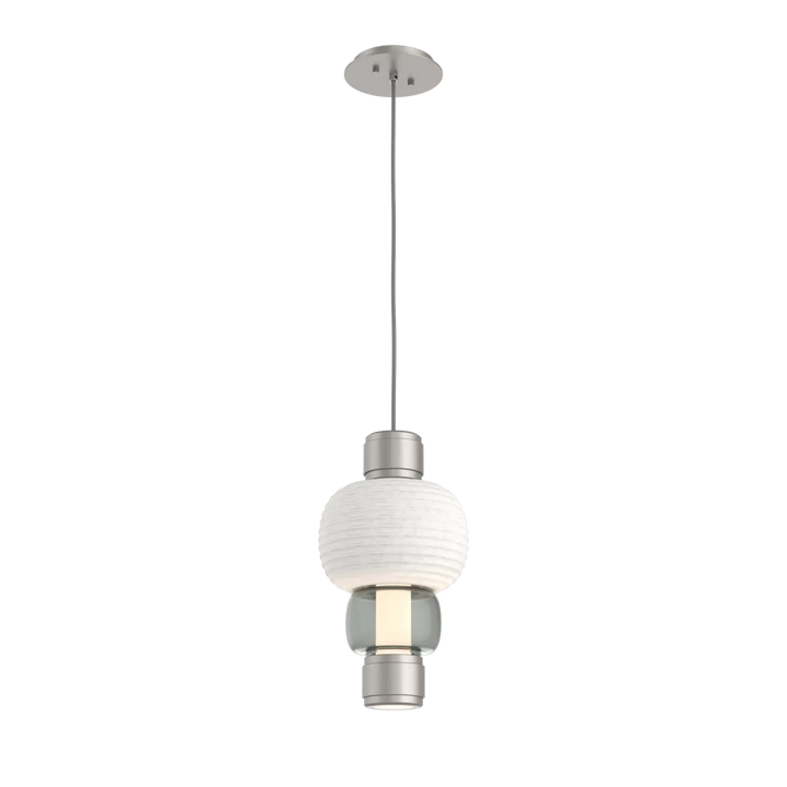 Hammerton Studio Torno Mandrel Pendant Beige Silver / Single / Smoke / Chalk Ceramic