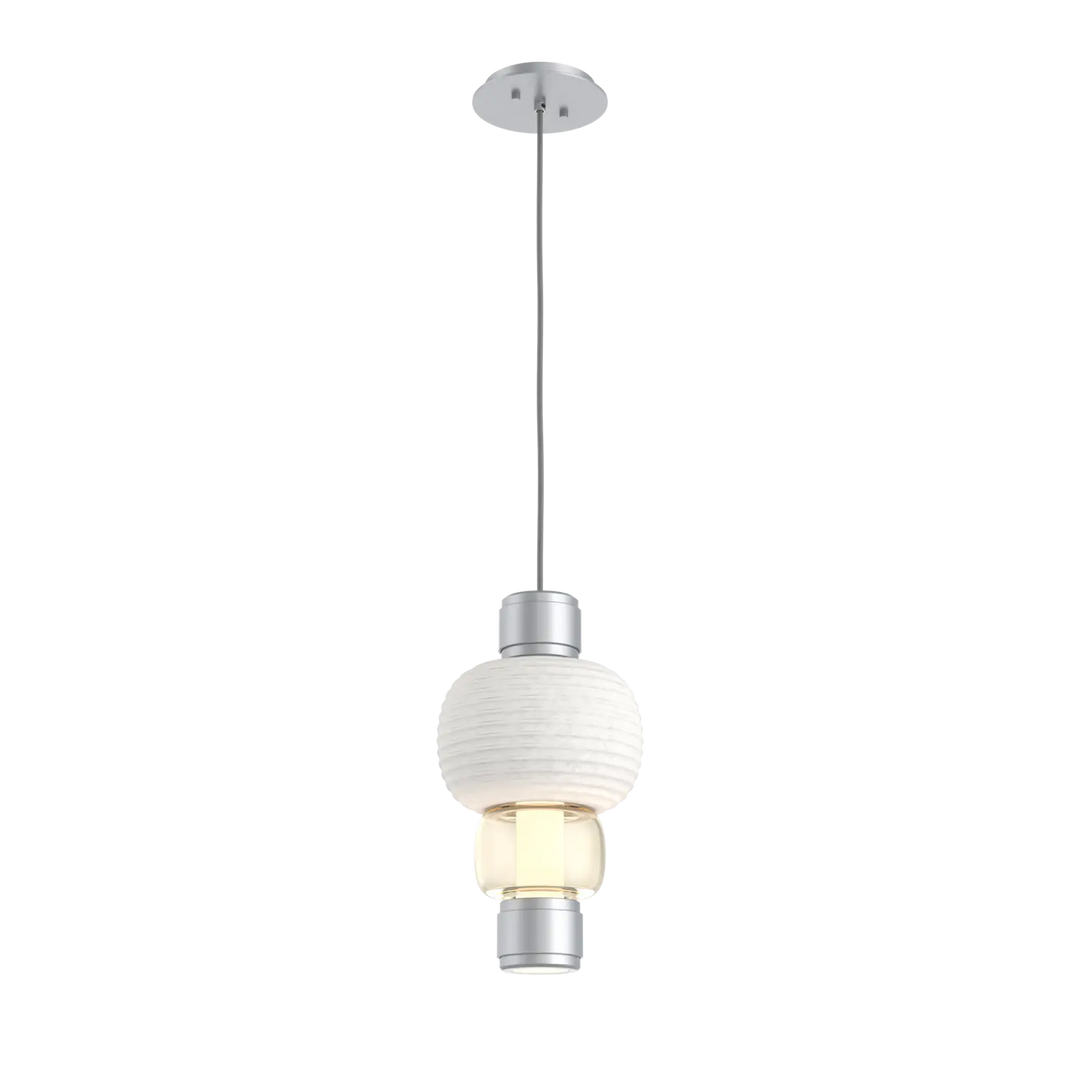 Hammerton Studio Torno Mandrel Pendant Classic Silver / Single / Amber / Chalk Ceramic