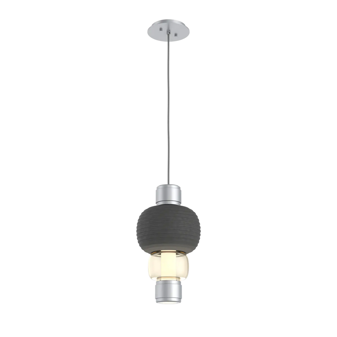 Hammerton Studio Torno Mandrel Pendant Classic Silver / Single / Amber / Charcoal Ceramic