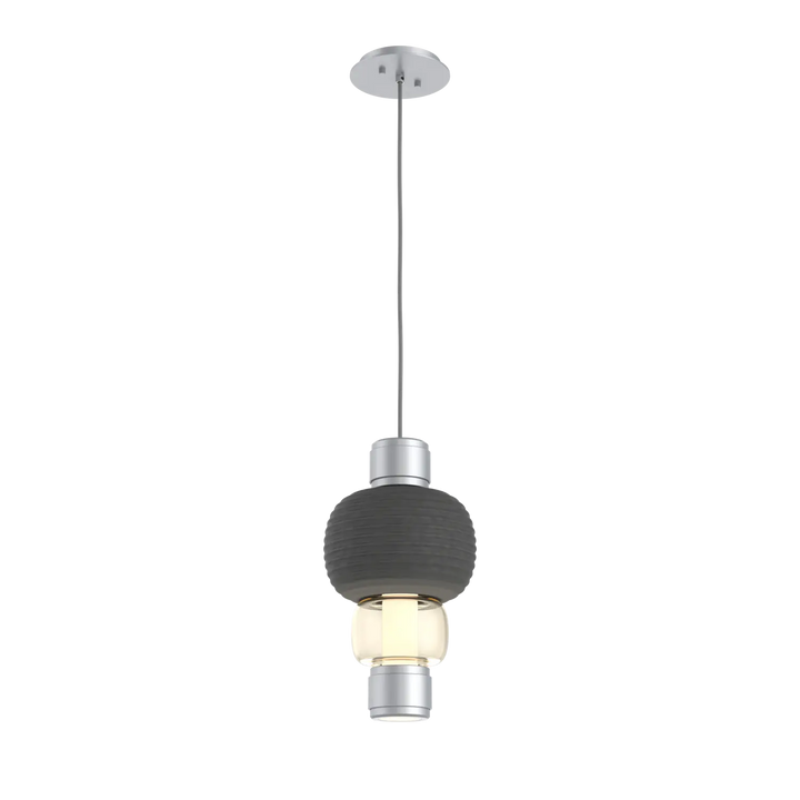 Hammerton Studio Torno Mandrel Pendant Classic Silver / Single / Amber / Charcoal Ceramic