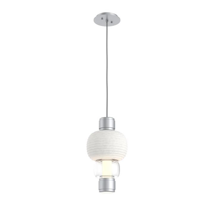 Hammerton Studio Torno Mandrel Pendant Classic Silver / Single / Clear / Chalk Ceramic