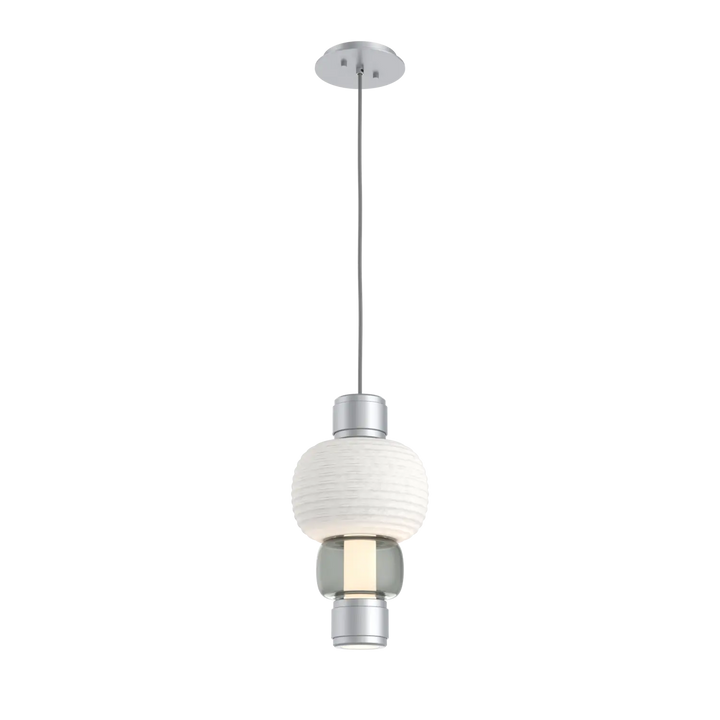 Hammerton Studio Torno Mandrel Pendant Classic Silver / Single / Smoke / Chalk Ceramic