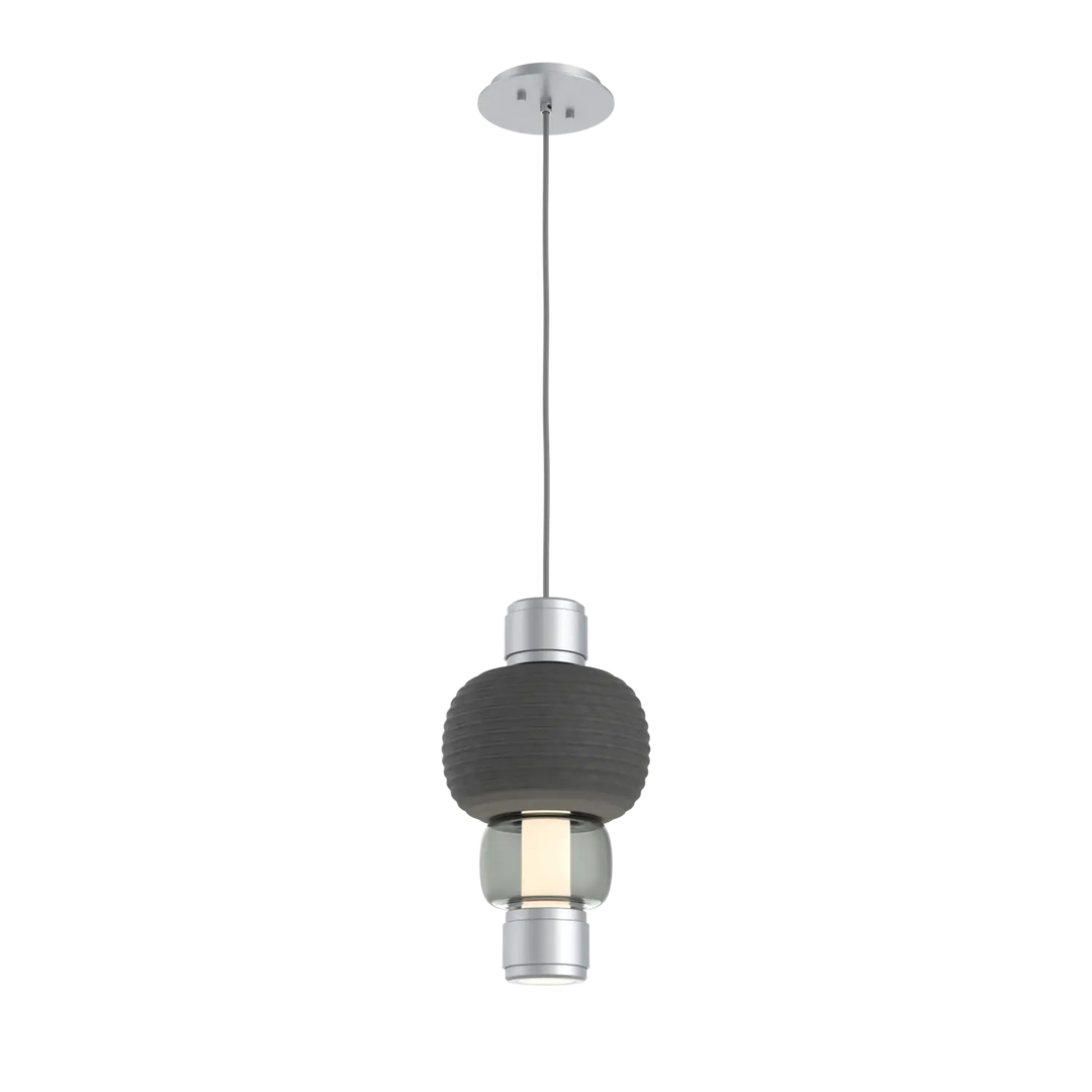 Hammerton Studio Torno Mandrel Pendant Classic Silver / Single / Smoke / Charcoal Ceramic