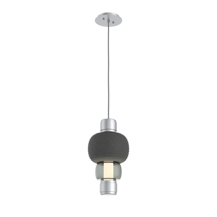 Hammerton Studio Torno Mandrel Pendant Classic Silver / Single / Smoke / Charcoal Ceramic