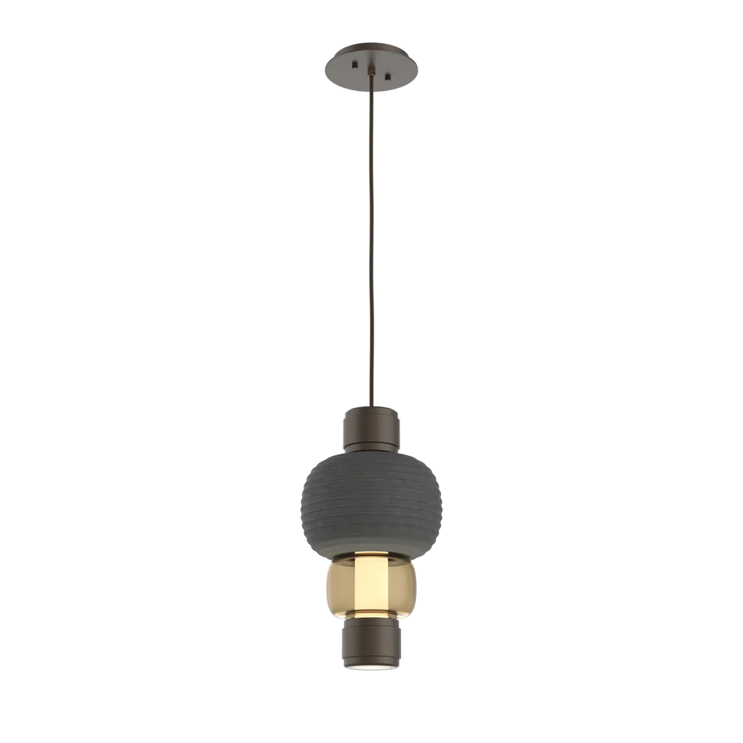 Hammerton Studio Torno Mandrel Pendant Flat Bronze / Single / Bronze / Charcoal Ceramic