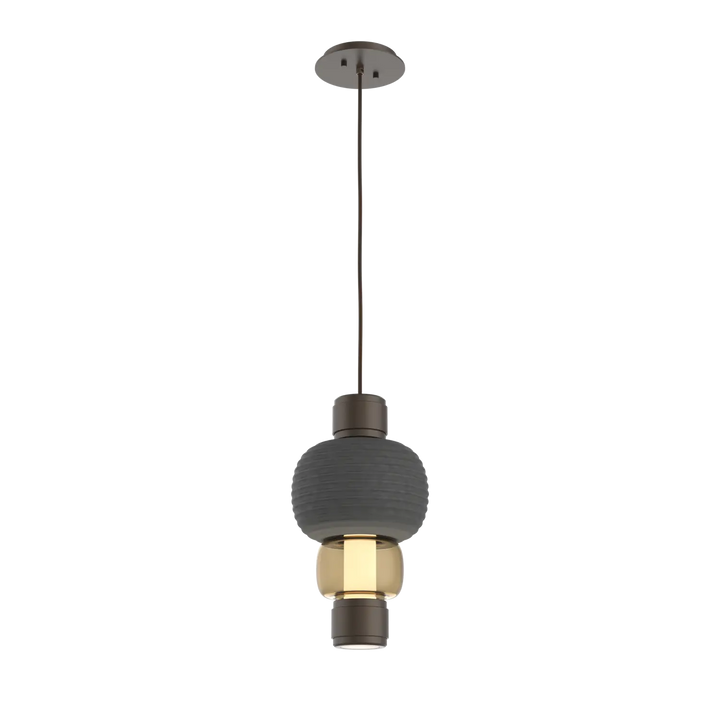 Hammerton Studio Torno Mandrel Pendant Flat Bronze / Single / Bronze / Charcoal Ceramic