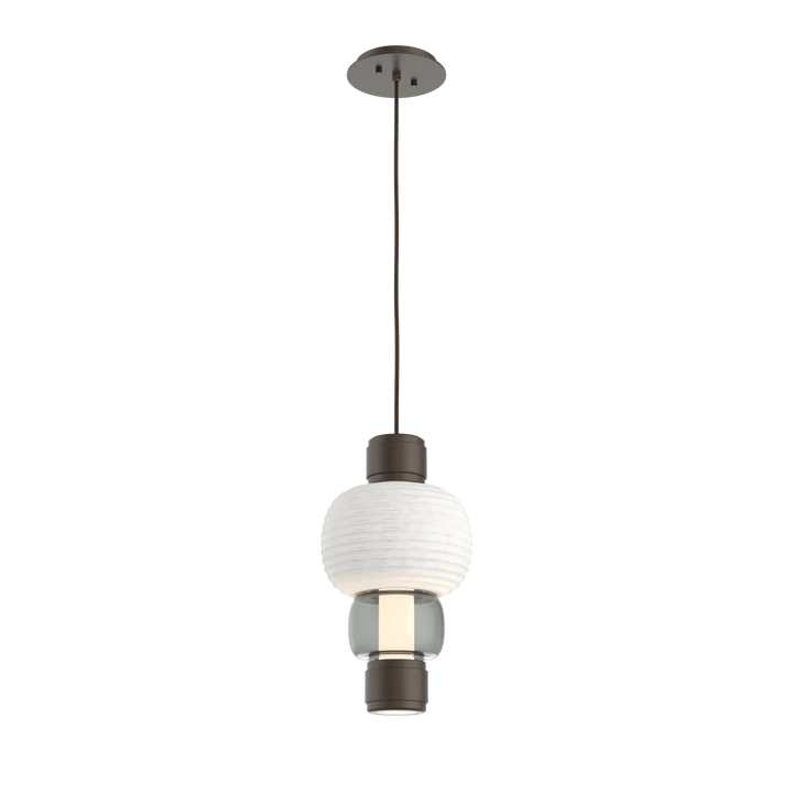 Hammerton Studio Torno Mandrel Pendant Flat Bronze / Single / Smoke / Chalk Ceramic