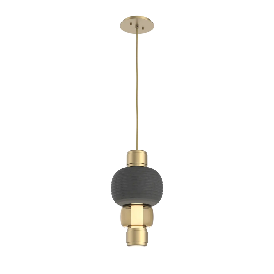 Hammerton Studio Torno Mandrel Pendant Gilded Brass / Single / Bronze / Charcoal Ceramic