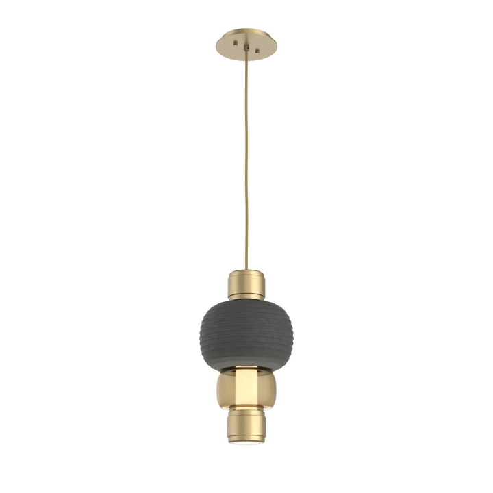 Hammerton Studio Torno Mandrel Pendant Gilded Brass / Single / Bronze / Charcoal Ceramic