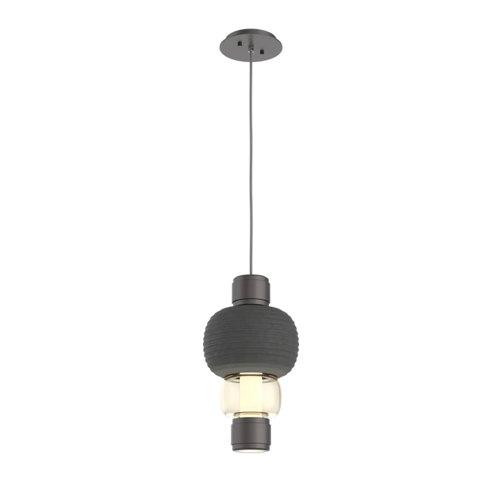 Hammerton Studio Torno Mandrel Pendant Graphite / Single / Amber / Charcoal Ceramic