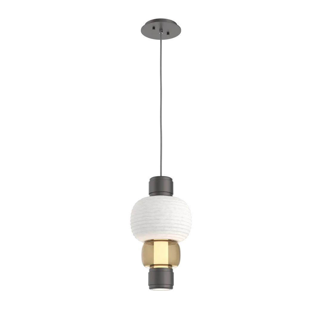 Hammerton Studio Torno Mandrel Pendant Graphite / Single / Bronze / Chalk Ceramic