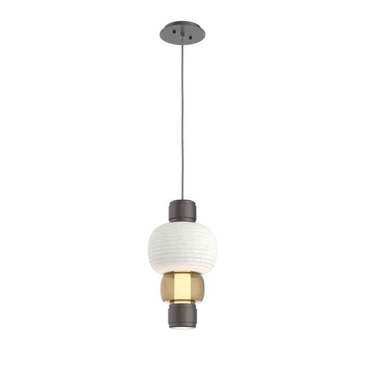 Hammerton Studio Torno Mandrel Pendant Graphite / Single / Bronze / Chalk Ceramic