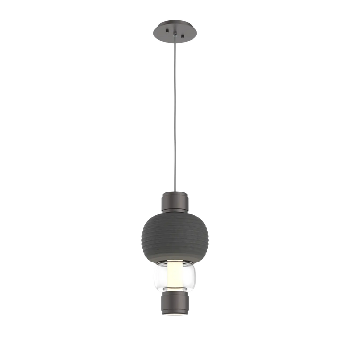 Hammerton Studio Torno Mandrel Pendant Graphite / Single / Clear / Charcoal Ceramic