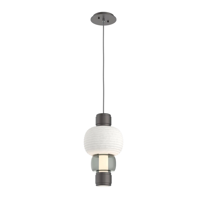 Hammerton Studio Torno Mandrel Pendant Graphite / Single / Smoke / Chalk Ceramic
