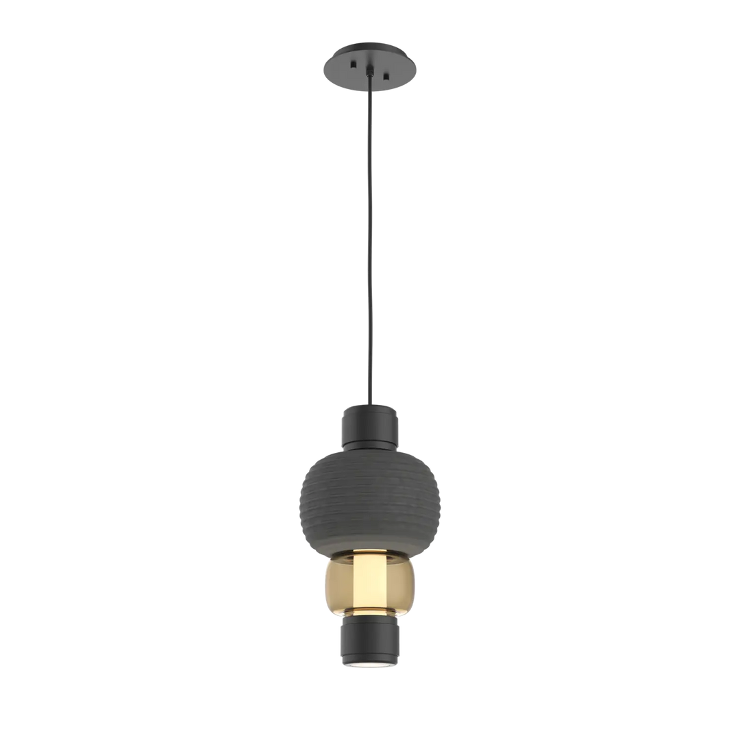Hammerton Studio Torno Mandrel Pendant Matte Black / Single / Bronze / Charcoal Ceramic