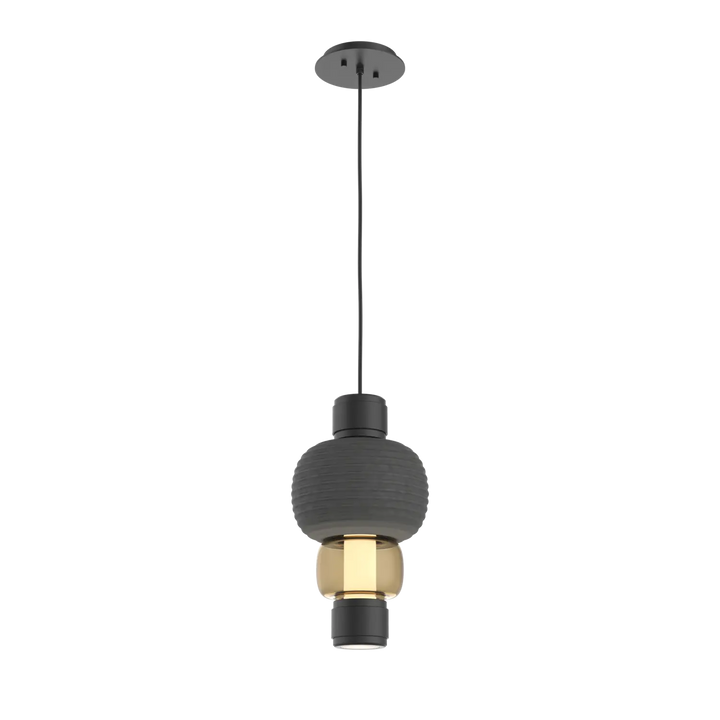 Hammerton Studio Torno Mandrel Pendant Matte Black / Single / Bronze / Charcoal Ceramic
