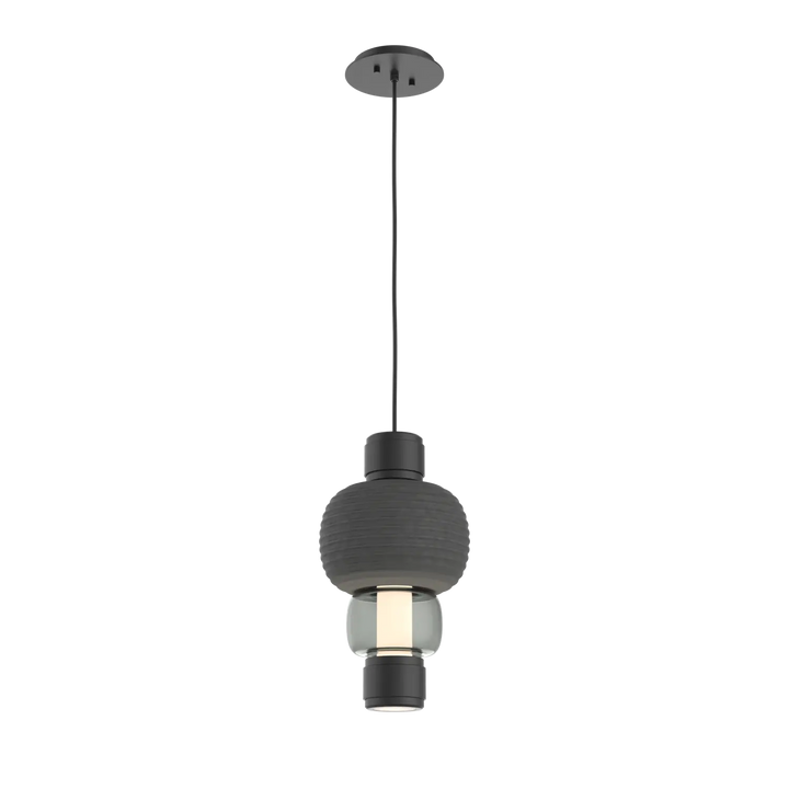 Hammerton Studio Torno Mandrel Pendant Matte Black / Single / Smoke / Charcoal Ceramic