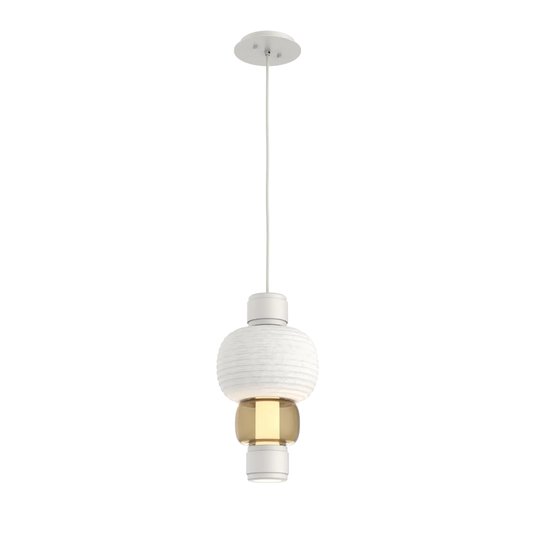 Hammerton Studio Torno Mandrel Pendant Salt White / Single / Bronze / Chalk Ceramic