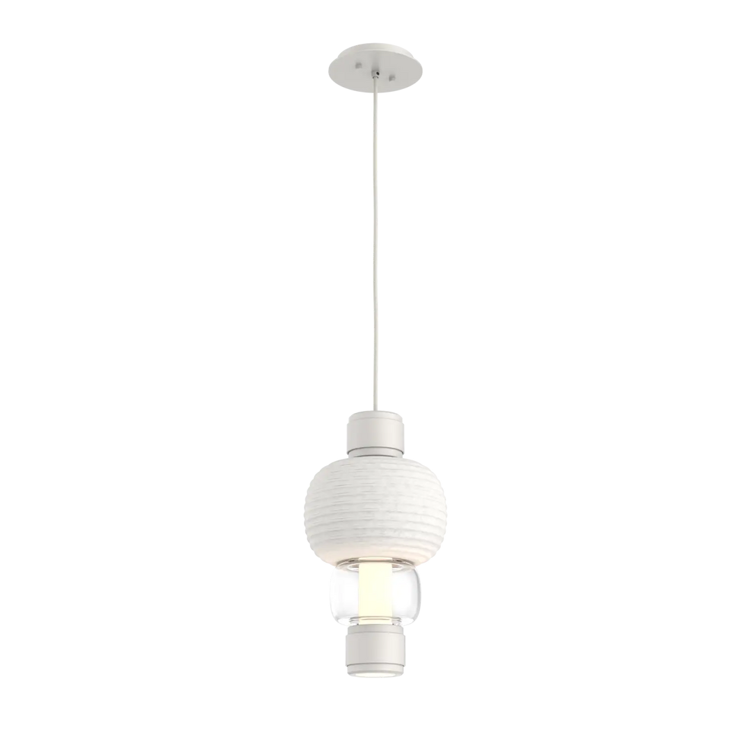 Hammerton Studio Torno Mandrel Pendant Salt White / Single / Clear / Chalk Ceramic