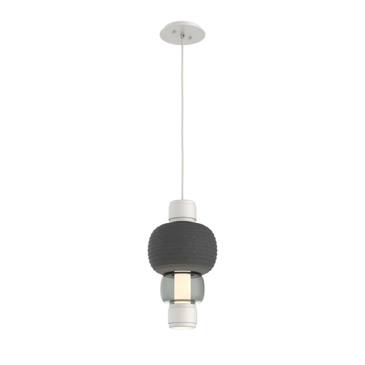 Hammerton Studio Torno Mandrel Pendant Salt White / Single / Smoke / Charcoal Ceramic