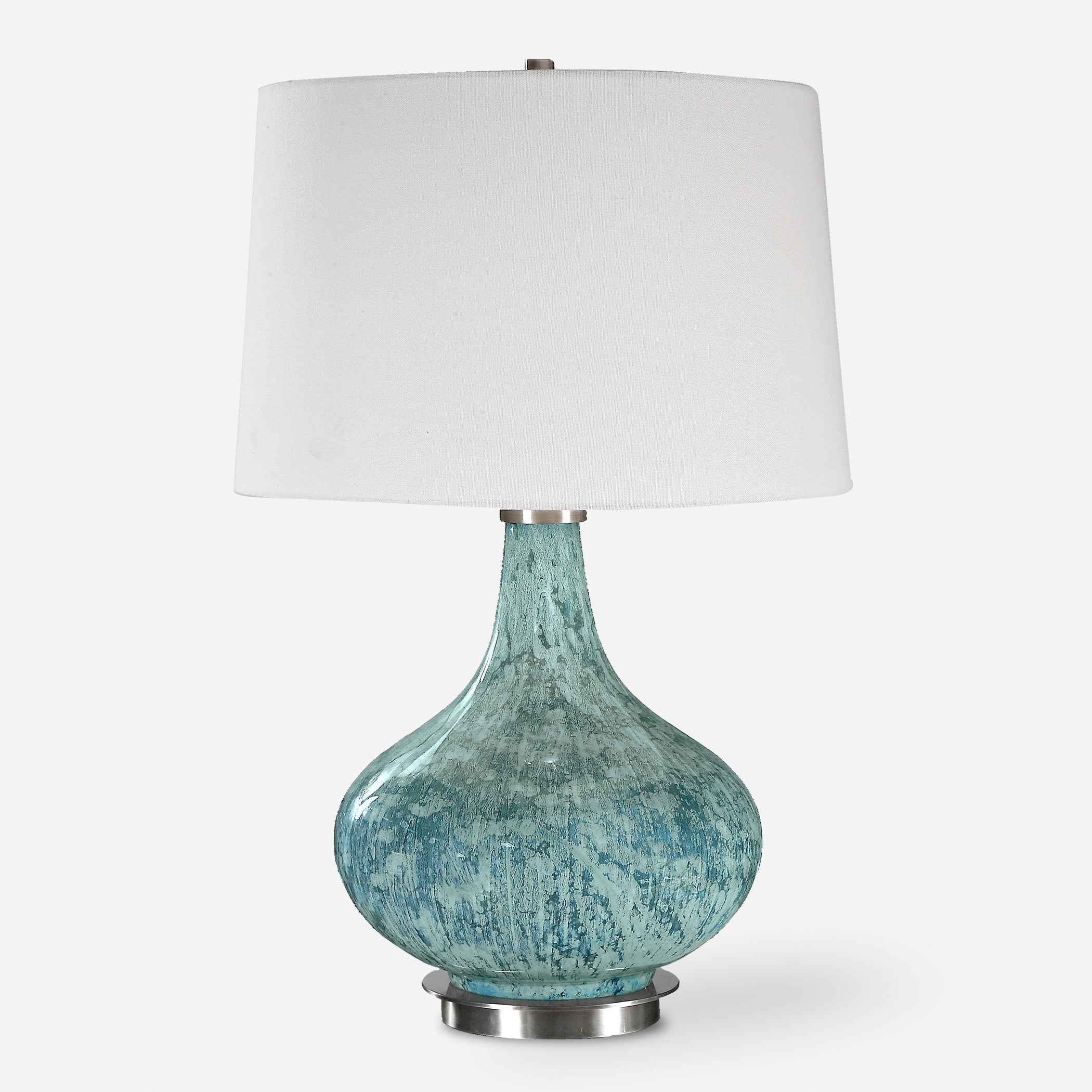 Uttermost Celinda Blue Gray Glass Lamps