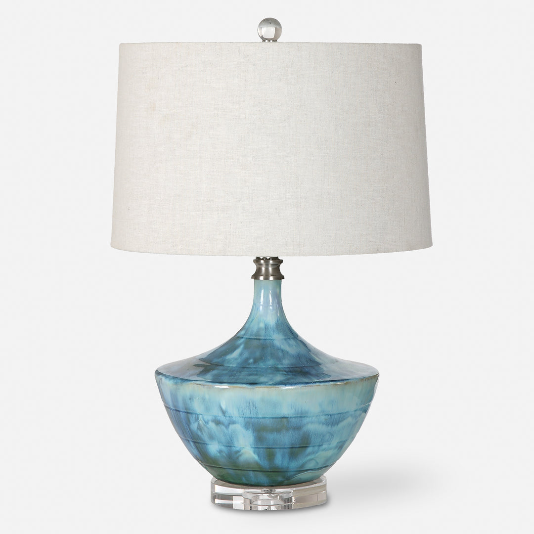 Uttermost Chasida Blue Ceramic Lamps Table Lamps Uttermost   