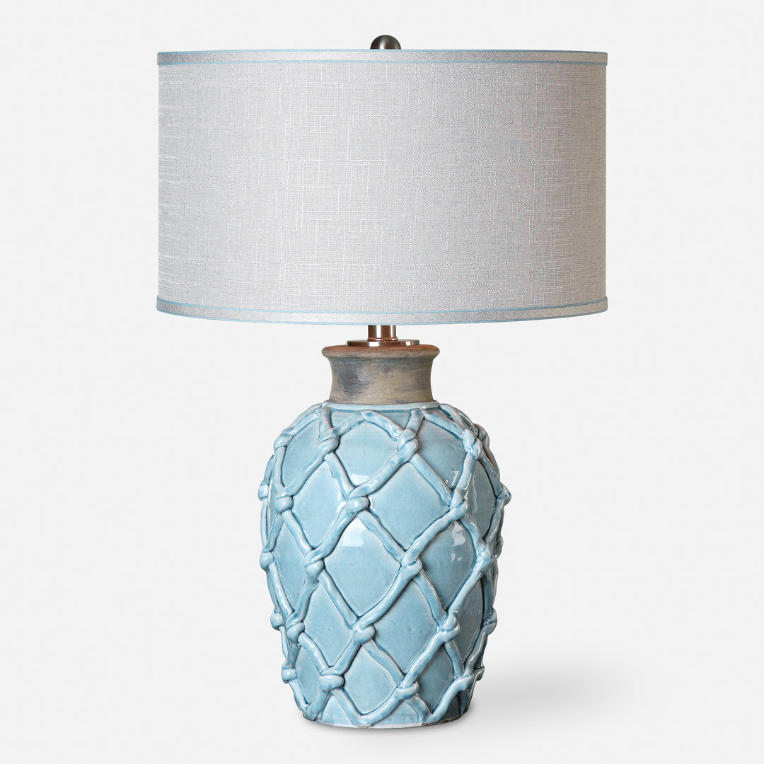 Uttermost Parterre Pale Blue Table Lamp Table Lamps Uttermost   