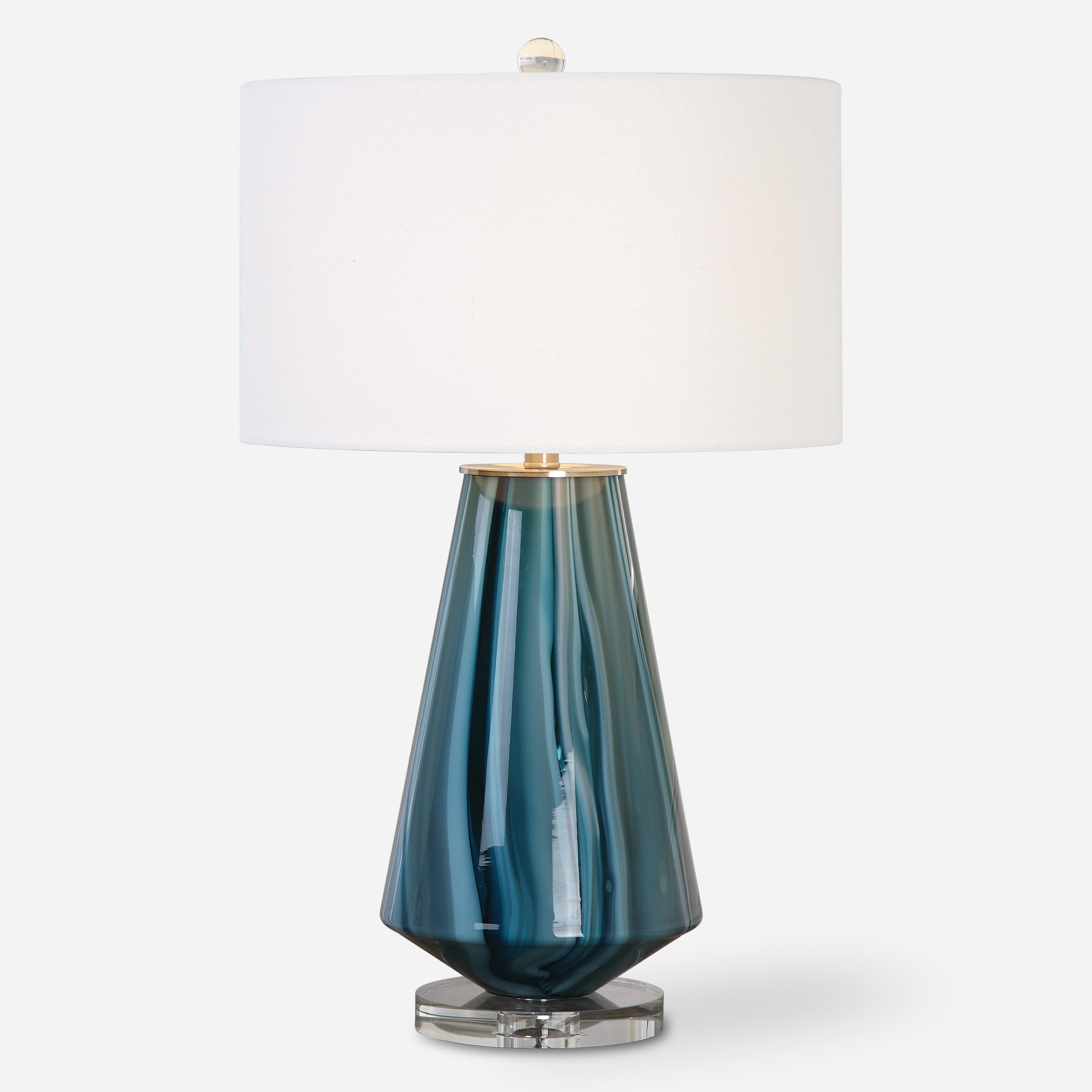 Uttermost Pescara Teal-Gray Glass Lamp Teal-Gray Glass Lamp Uttermost   