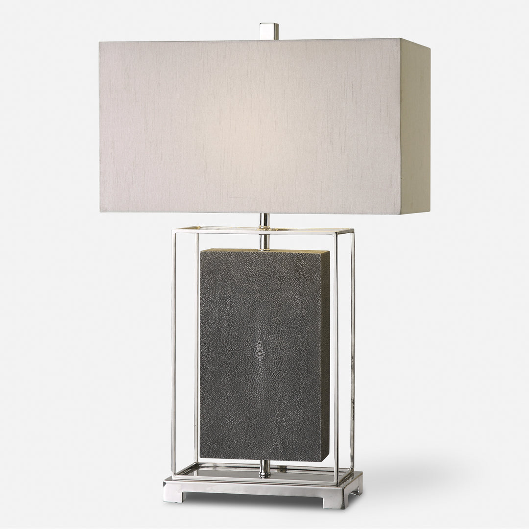 Uttermost Sakana Gray Textured Table Lamp Table Lamps Uttermost   