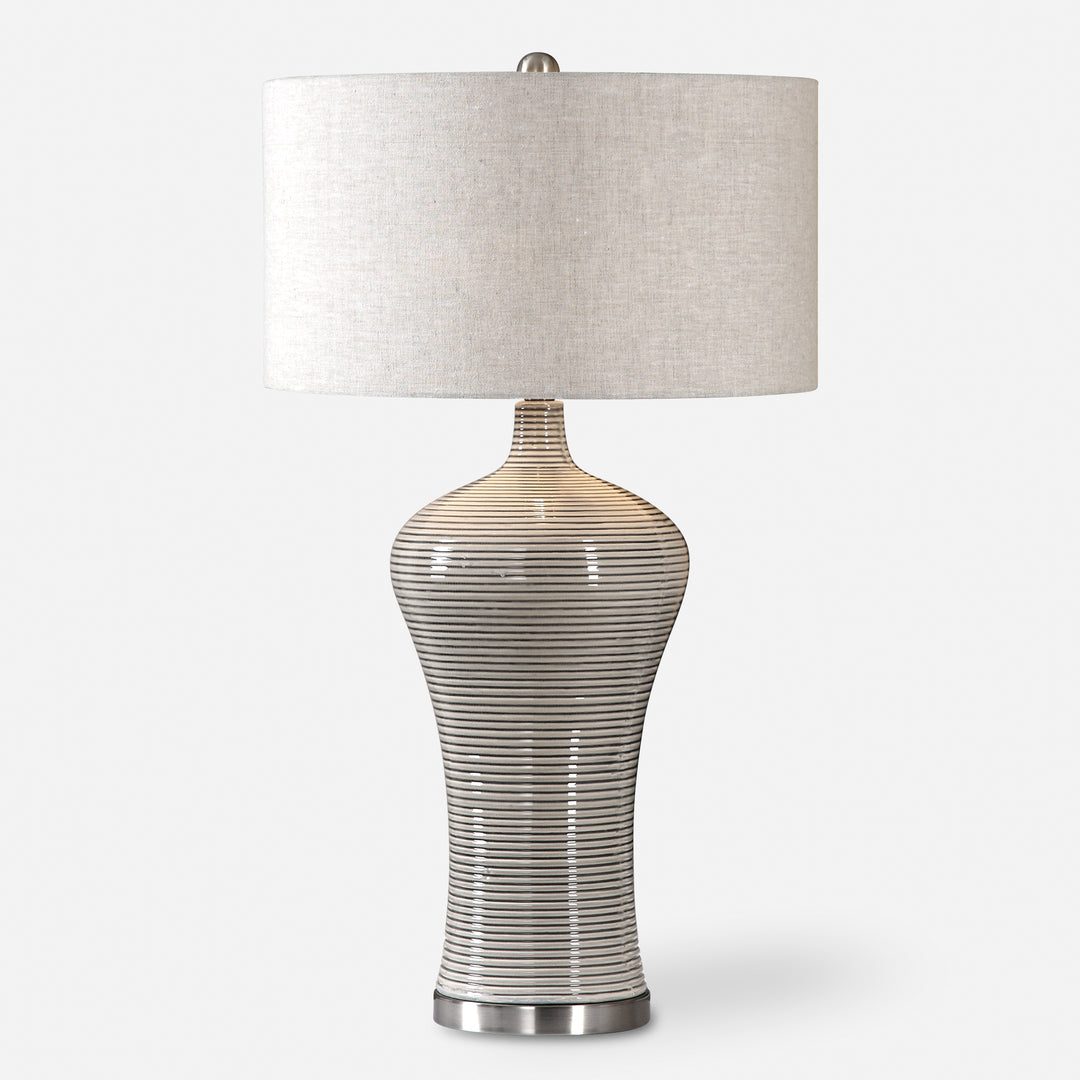 Uttermost Dubrava Light Gray Table Lamp Table Lamps Uttermost   