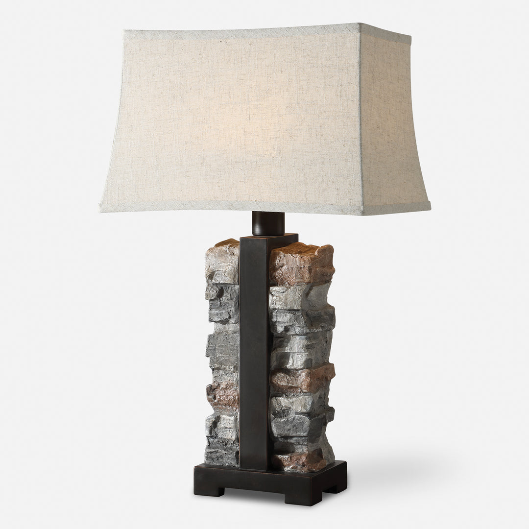 Uttermost Kodiak Stacked Stone Lamp Table Lamps Uttermost   