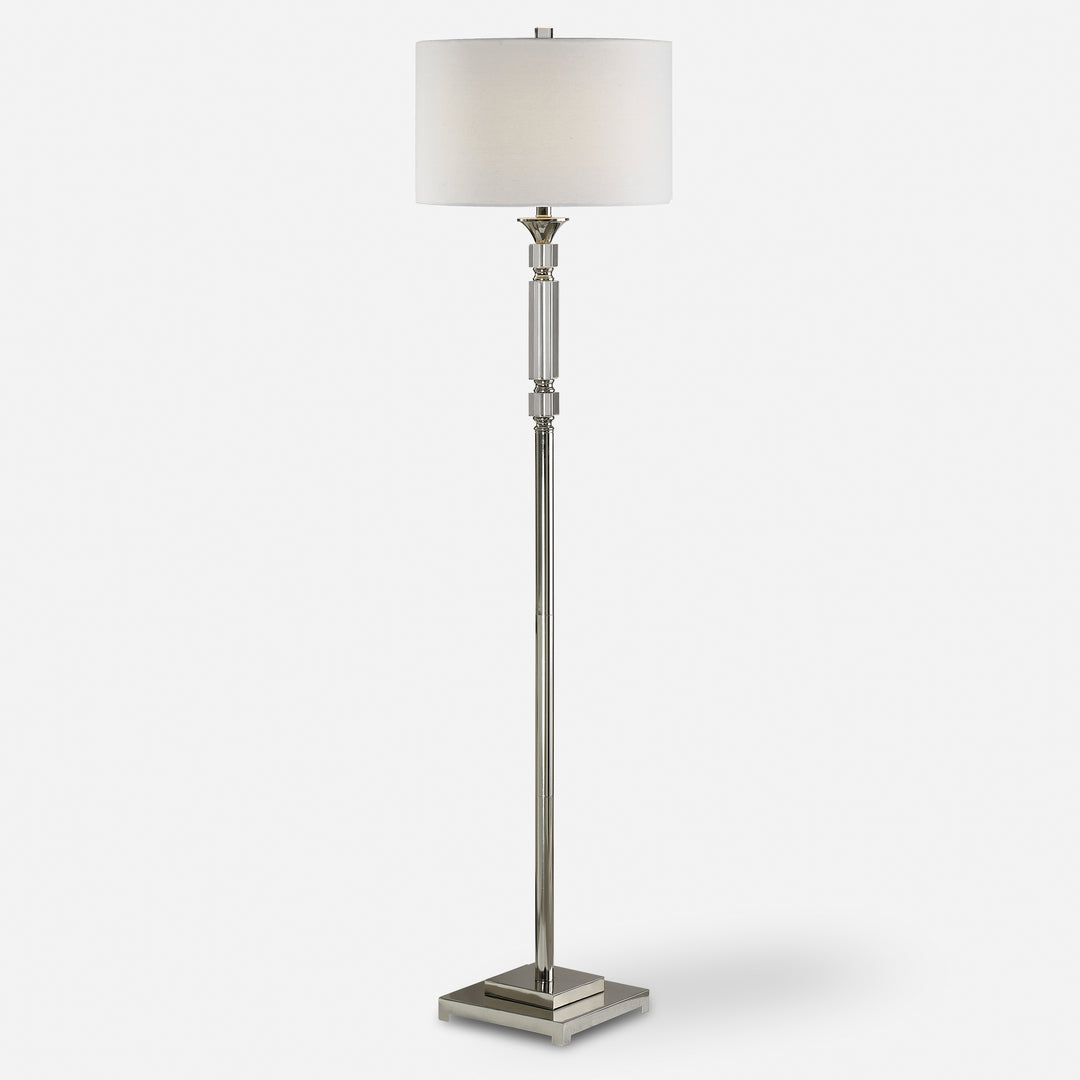 Uttermost Volusia Nickel Floor Lamp Floor Lamps Uttermost   