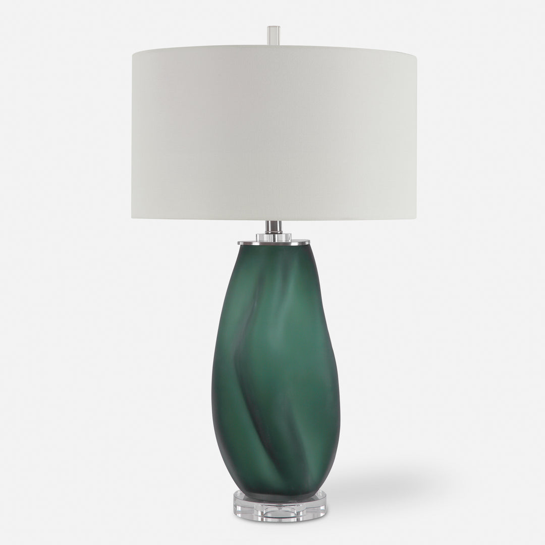 Uttermost Esmeralda Green Glass Table Lamp Table Lamps Uttermost   