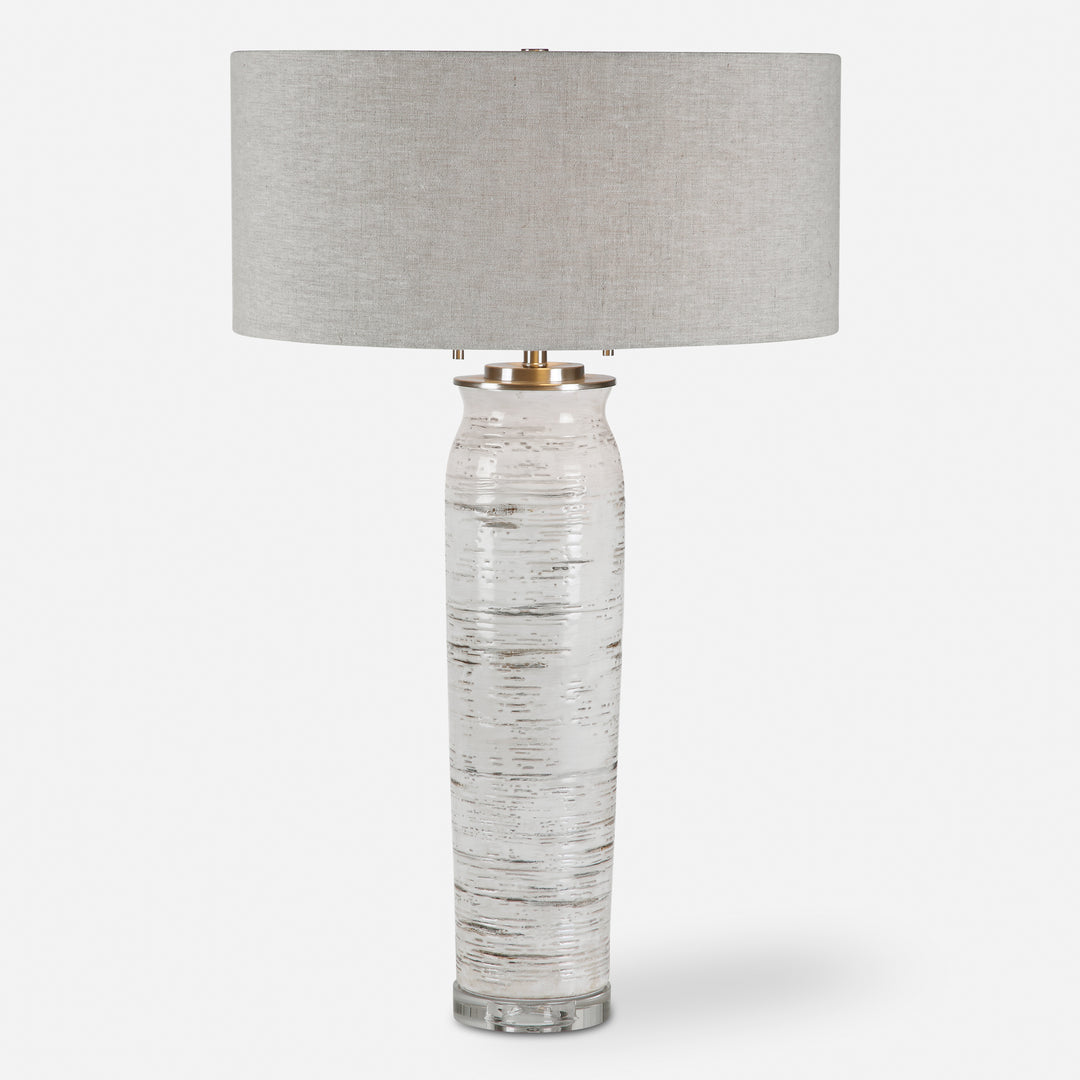 Uttermost Lenta White Table Lamp Table Lamps Uttermost   