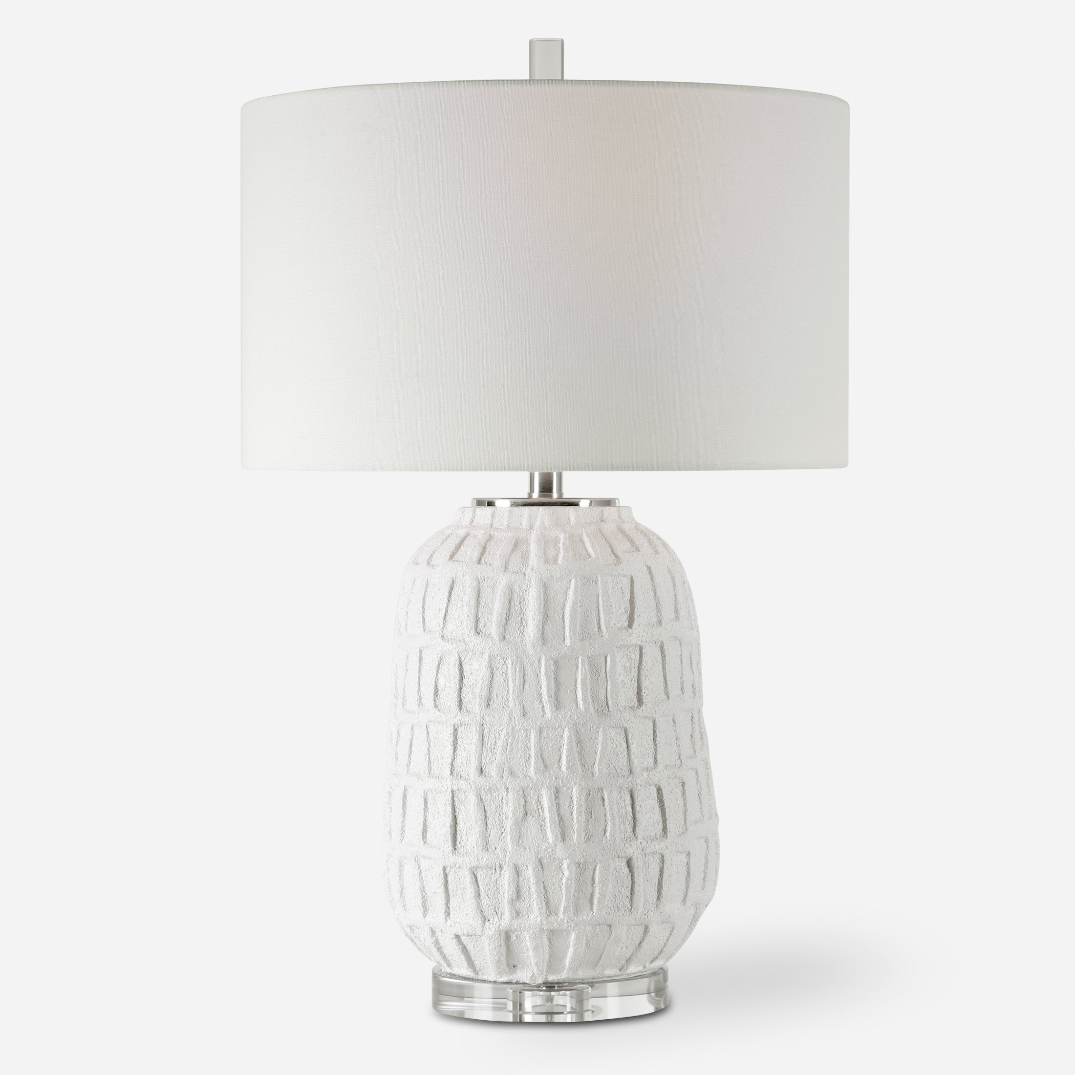 Uttermost Caelina Textured White Table Lamp Textured White Table Lamp Uttermost   