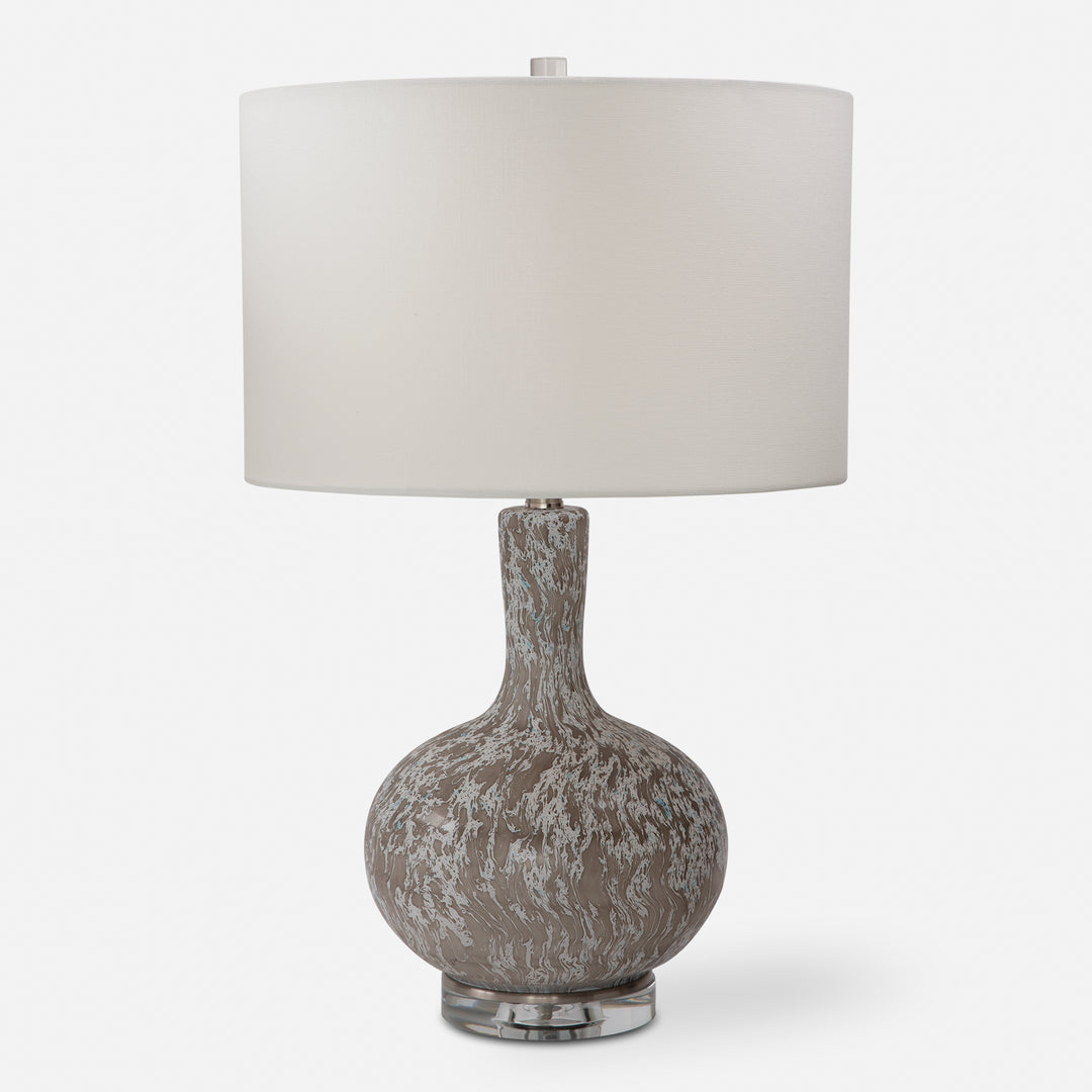 Uttermost Turbulence Distressed White Table Lamp Table Lamps Uttermost   