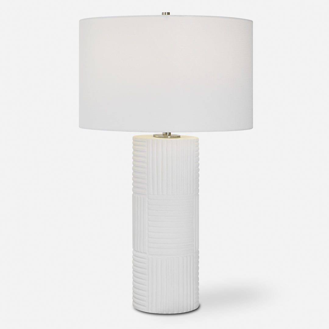 Uttermost Patchwork White Table Lamp