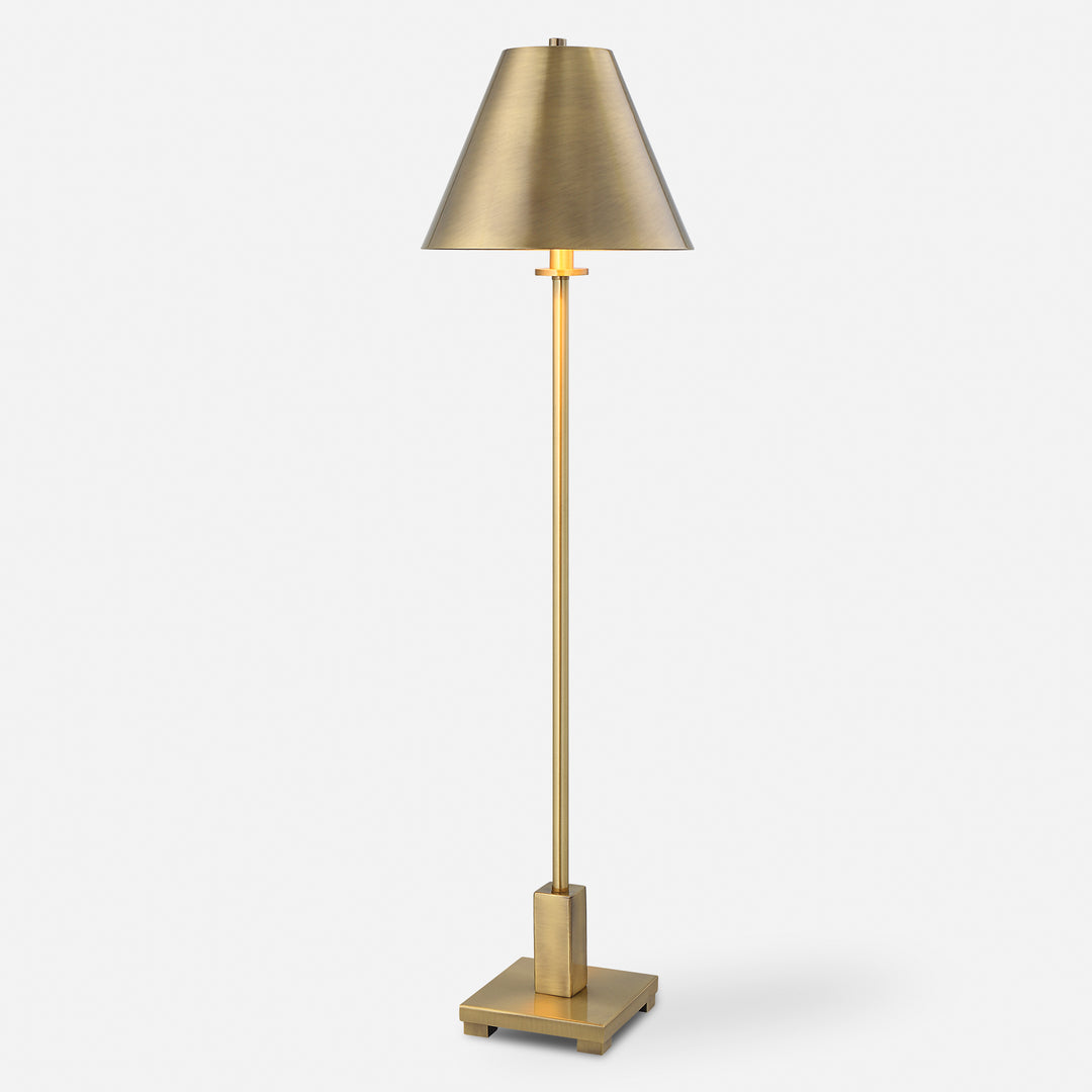 Uttermost Pilot Brass Floor Lamp Floor Lamps Uttermost   