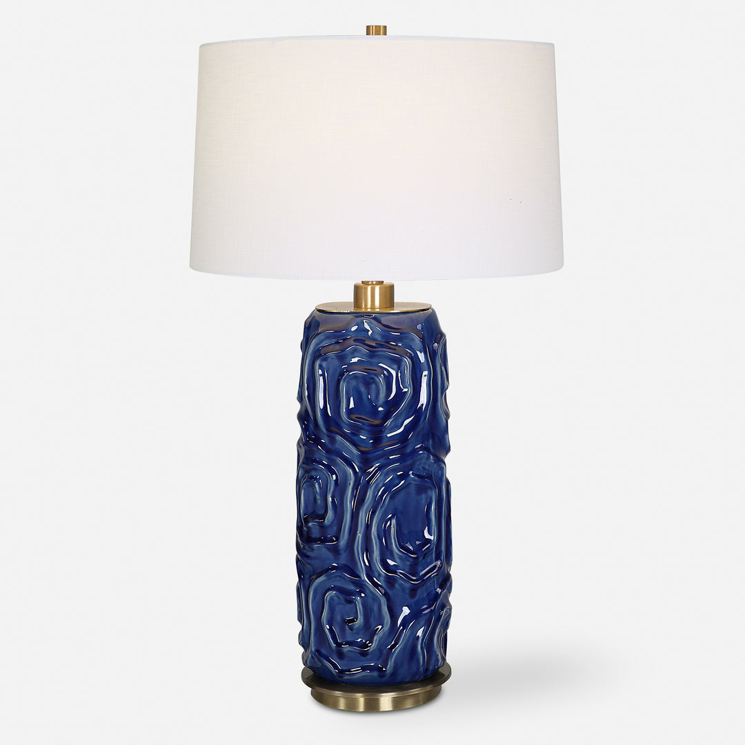 Uttermost Zade Blue Table Lamp Table Lamps Uttermost   