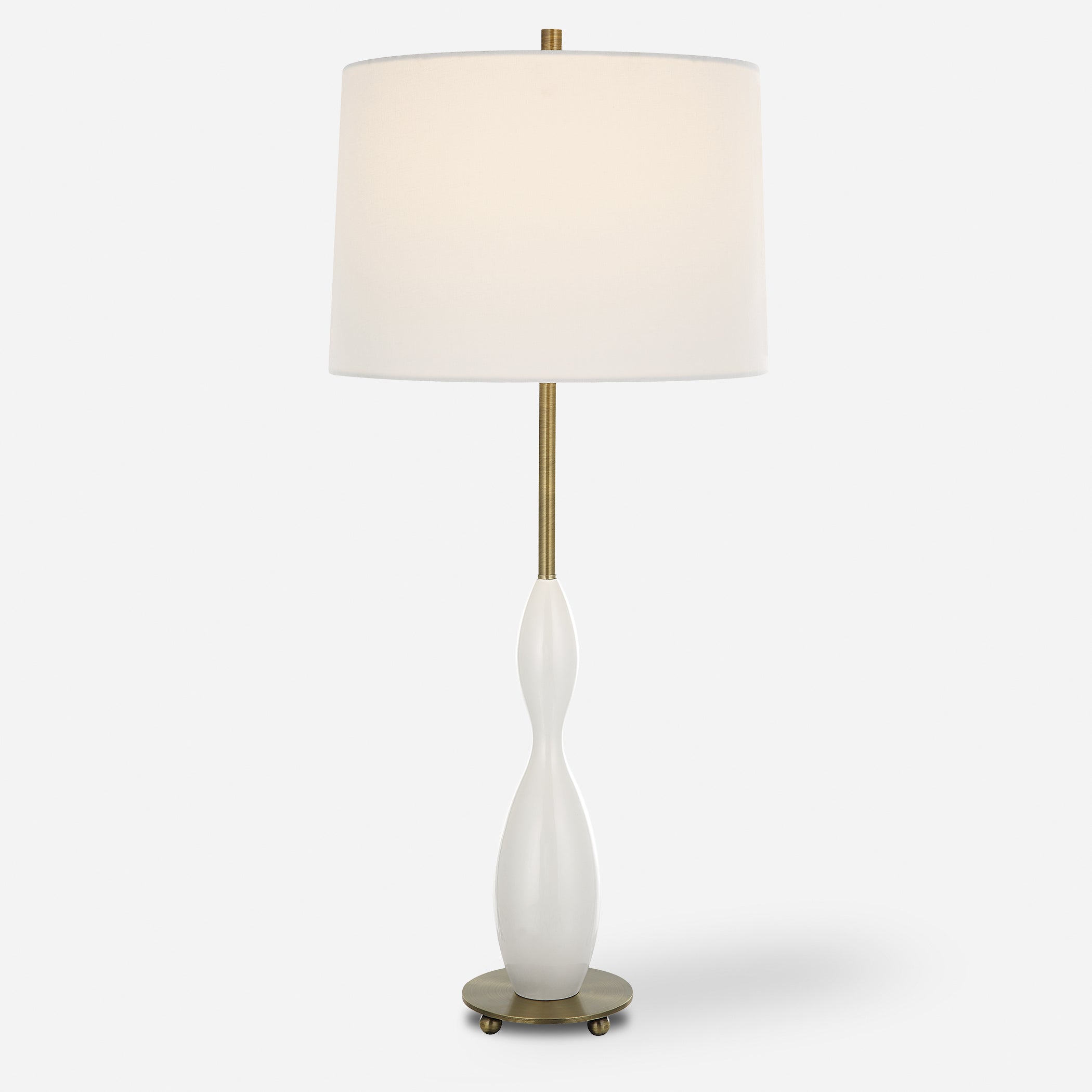 Uttermost Annora Glossy White Table Lamp Glossy White Table Lamp Uttermost   