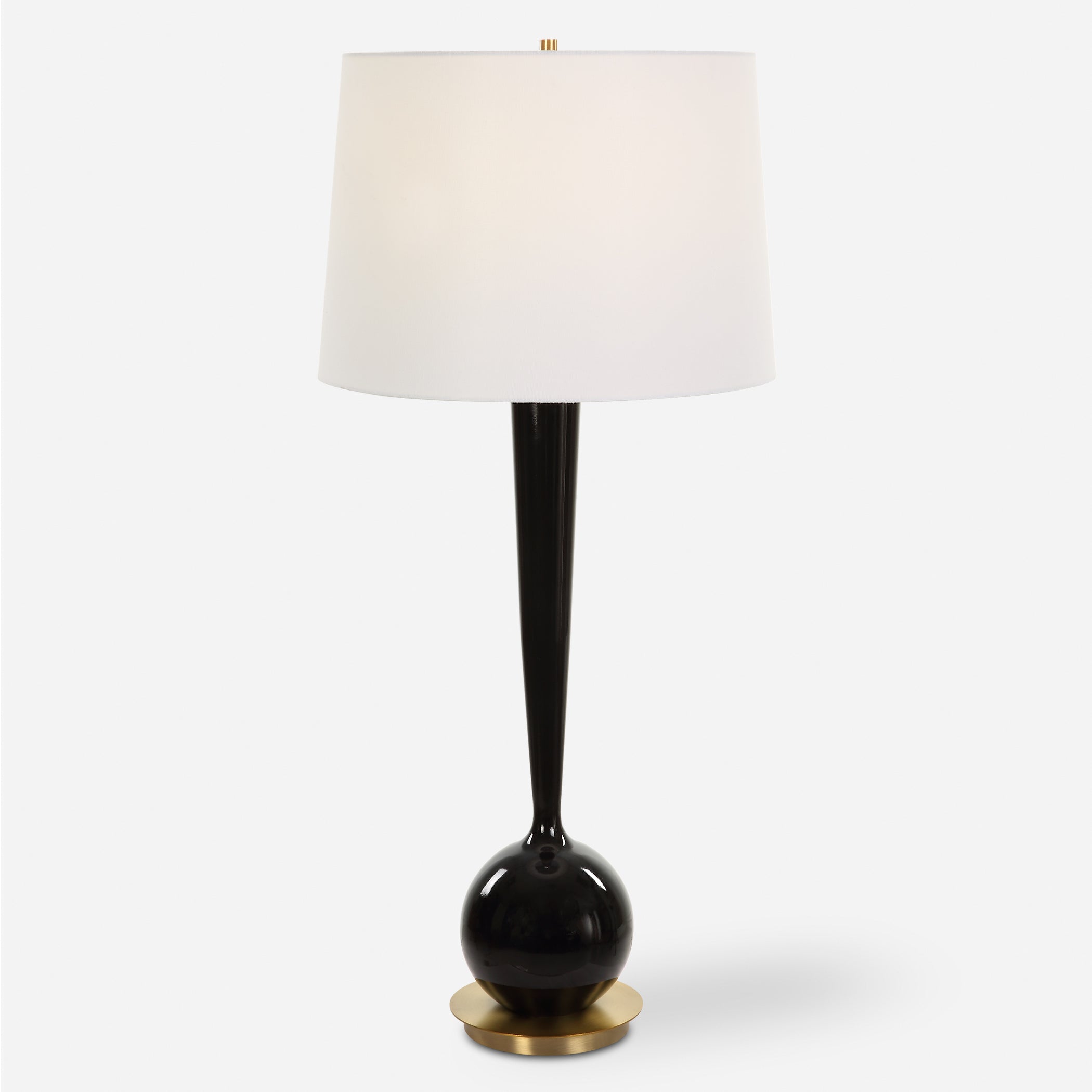 Uttermost Brielle Polished Black Table Lamp Polished Black Table Lamp Uttermost   