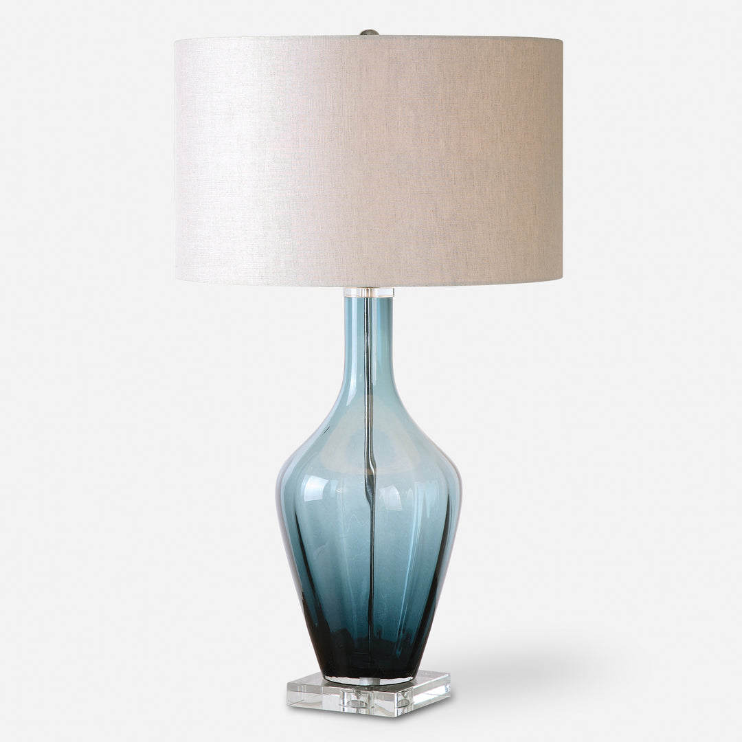 Uttermost Hagano Blue Glass Table Lamps