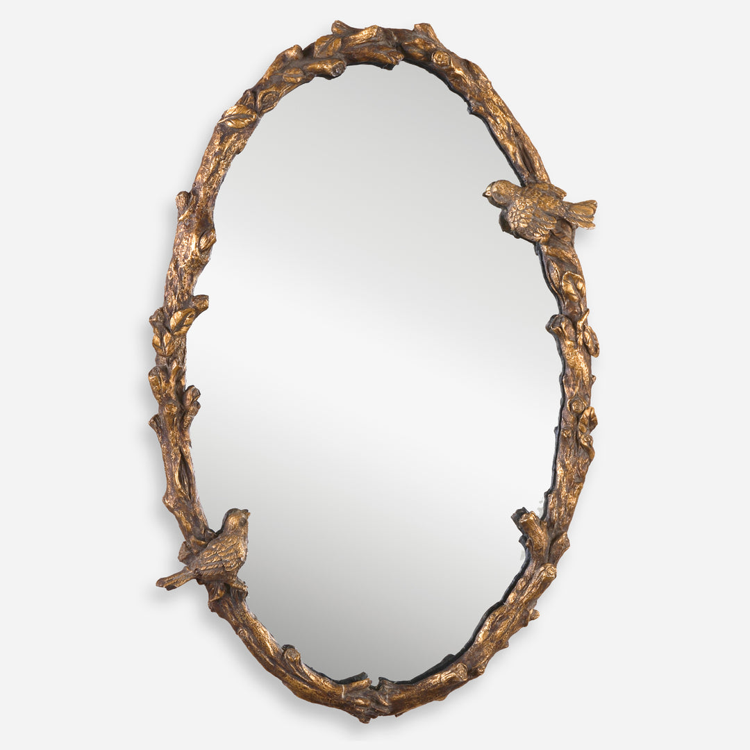 Uttermost Paza Gold Vanity Oval Mirrors Mirrors Uttermost   