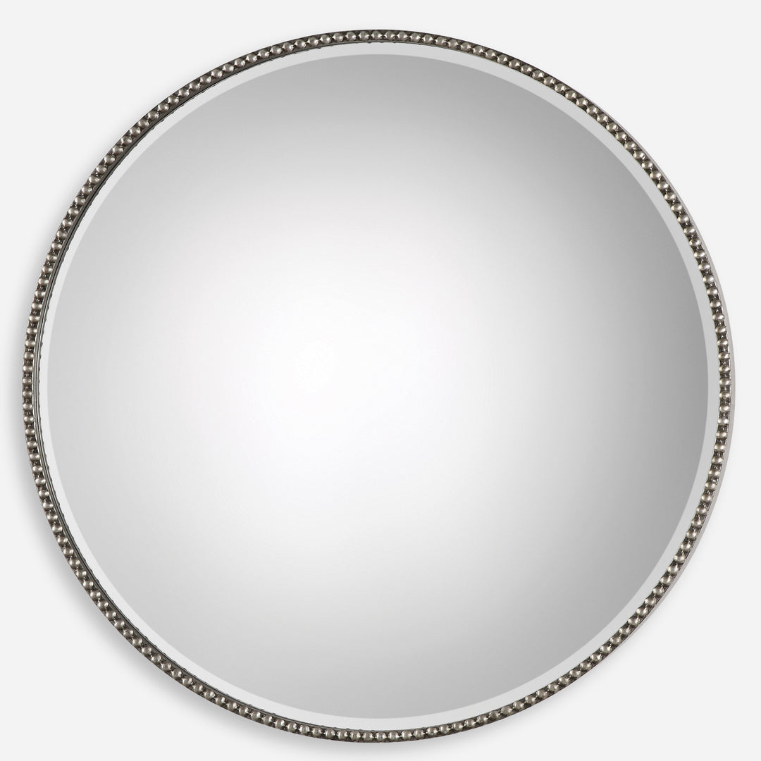 Uttermost Stefania Beaded Round Mirror Mirrors Uttermost   