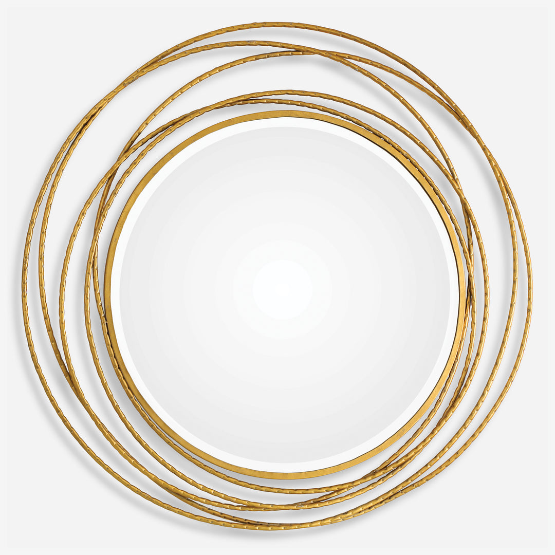 Uttermost Whirlwind Gold Round Mirror